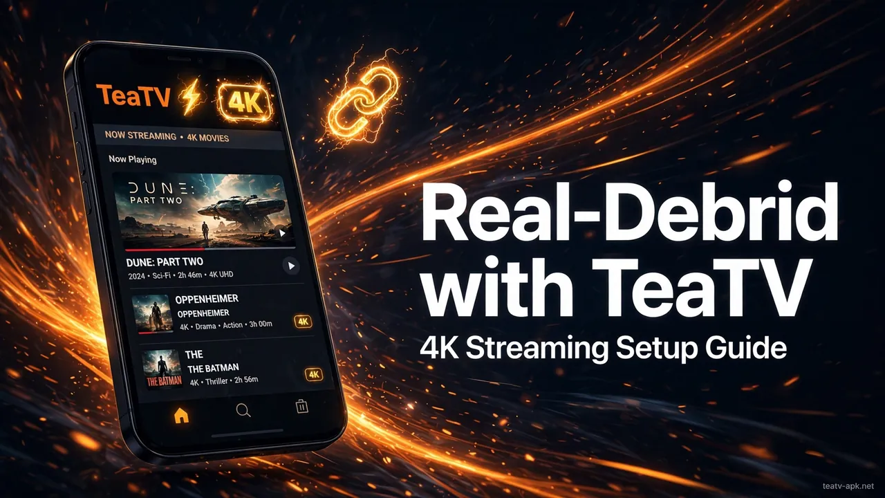 Real-Debrid with TeaTV — 4K streaming setup guide for premium links