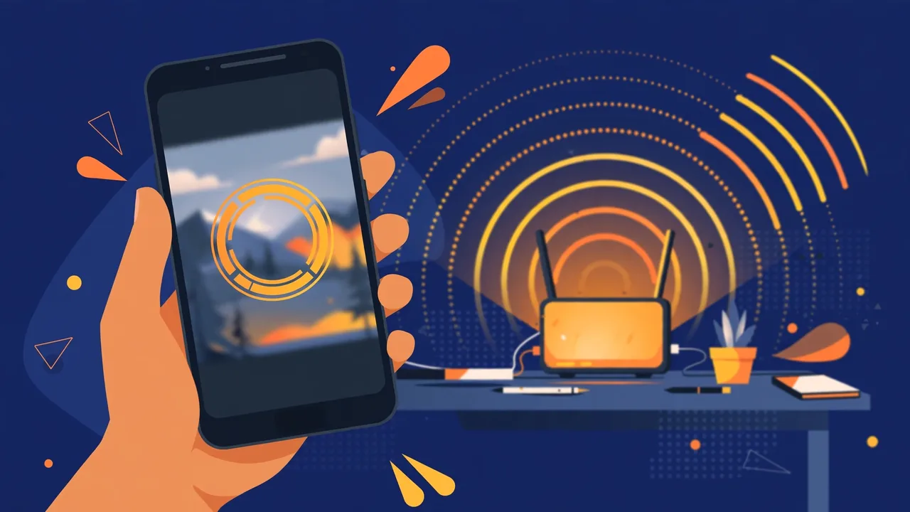 TeaTV slow streaming caused by weak Wi-Fi – router with signal waves