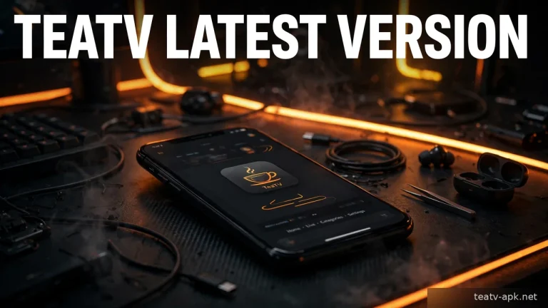 TeaTV latest APK version on a smartphone
