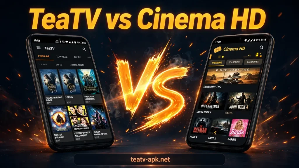 TeaTV vs Cinema HD comparison: which streaming app is better?